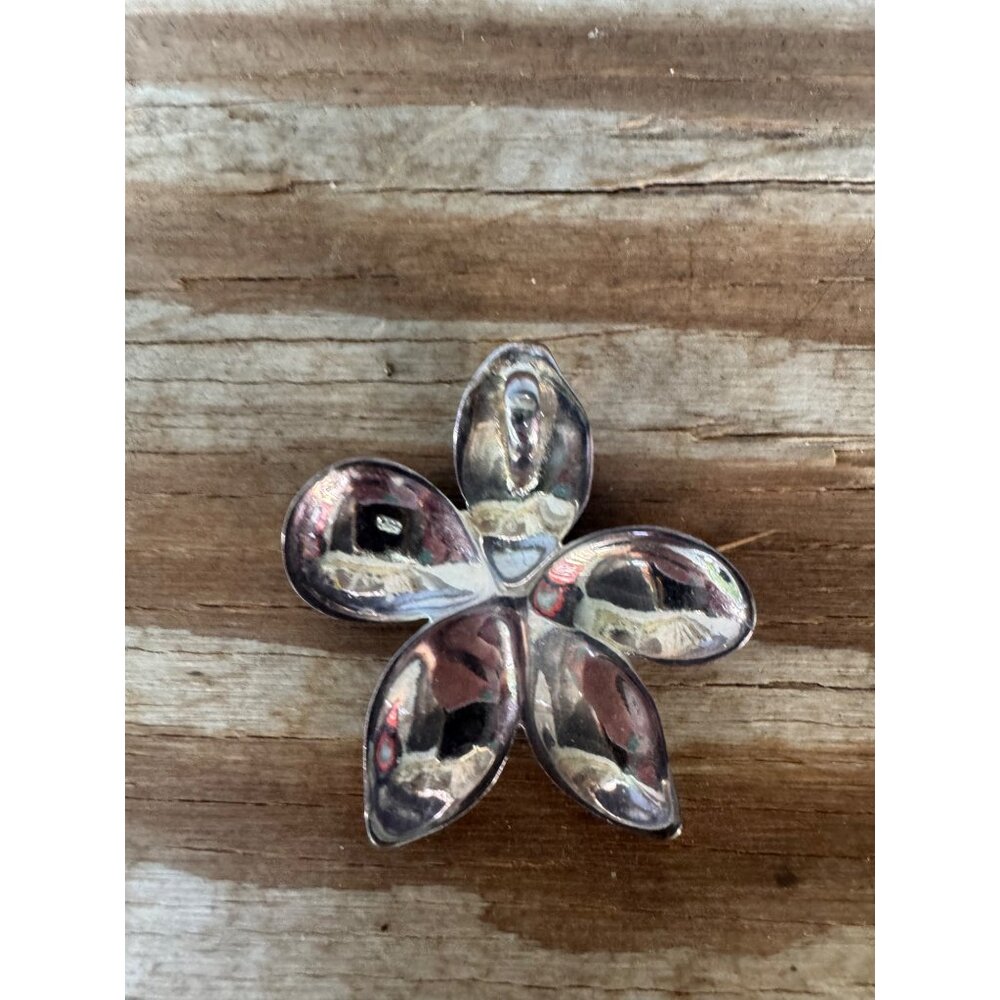 Sterling Silver Plumeria Flower Statement Pendant 18.73g - Picture 3 of 7